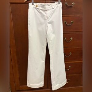 Banana Republic White Flare Harrison Pants